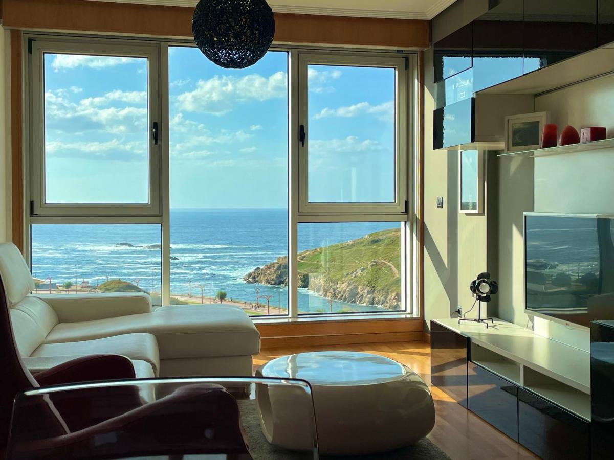 Parking, Vistas Al Mar Y Tres Habitaciones La Coruña Eksteriør bilde