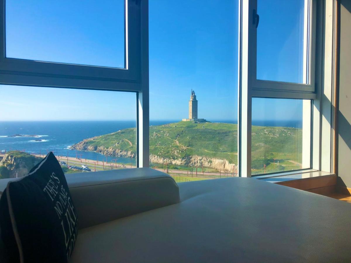 Parking, Vistas Al Mar Y Tres Habitaciones La Coruña Eksteriør bilde